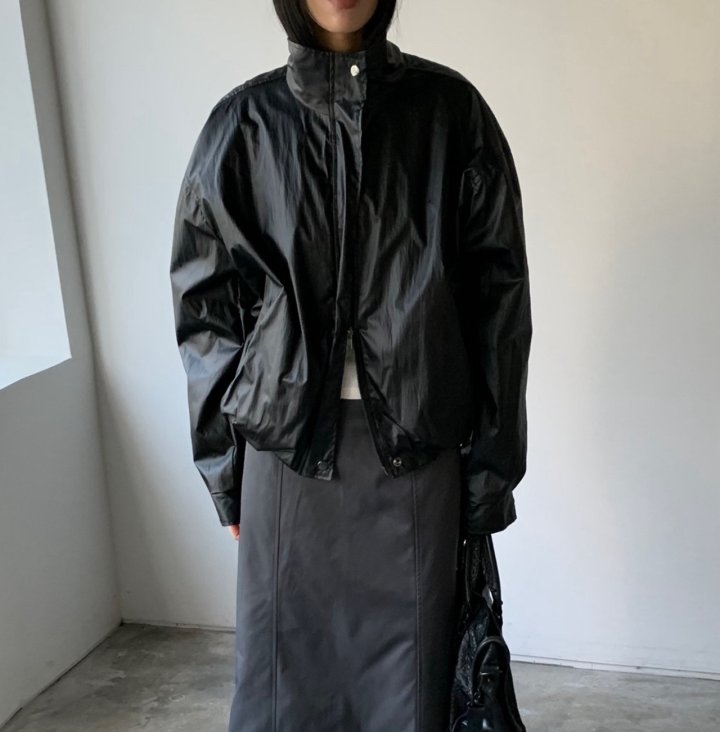 Cover - Korean Women Fashion - #momslook - Coated Balloon Jumper - 2