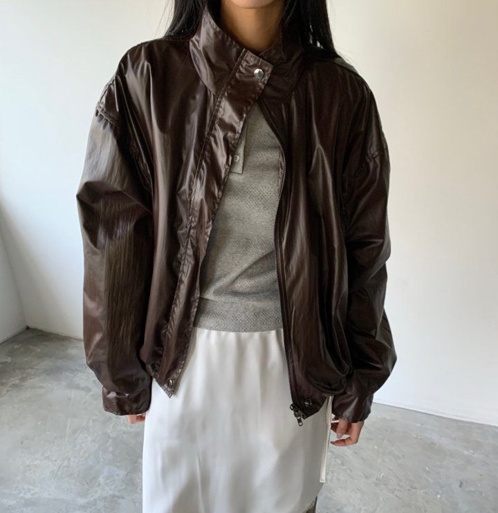 Cover - Korean Women Fashion - #momslook - Coated Balloon Jumper - 6