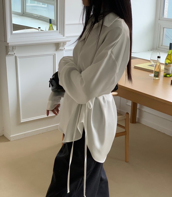 Cover - Korean Women Fashion - #momslook - Silhouette Wrap Blouse - 5