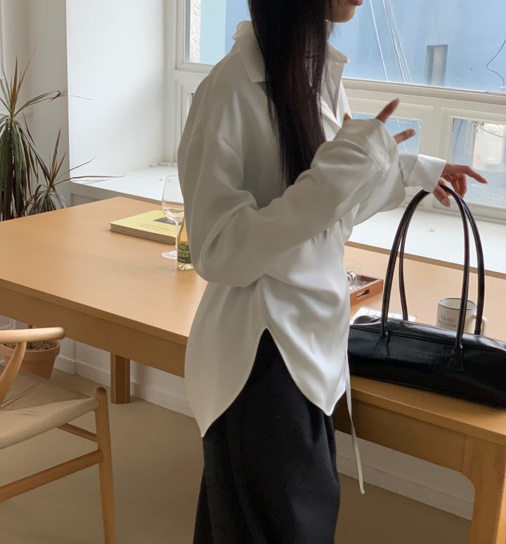 Cover - Korean Women Fashion - #momslook - Silhouette Wrap Blouse - 7