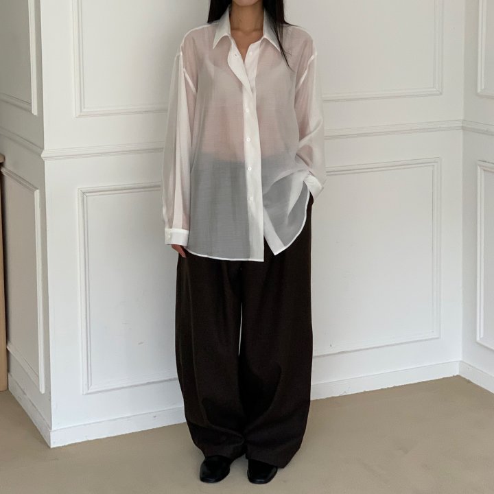 Cover - Korean Women Fashion - #momslook - Sheer Buzz Shirt - 2