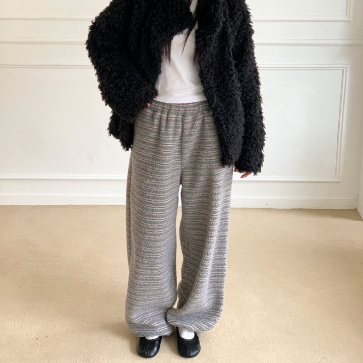 Cover - Korean Women Fashion - #momslook - Stripe Dumble Two-Way Banding Pants