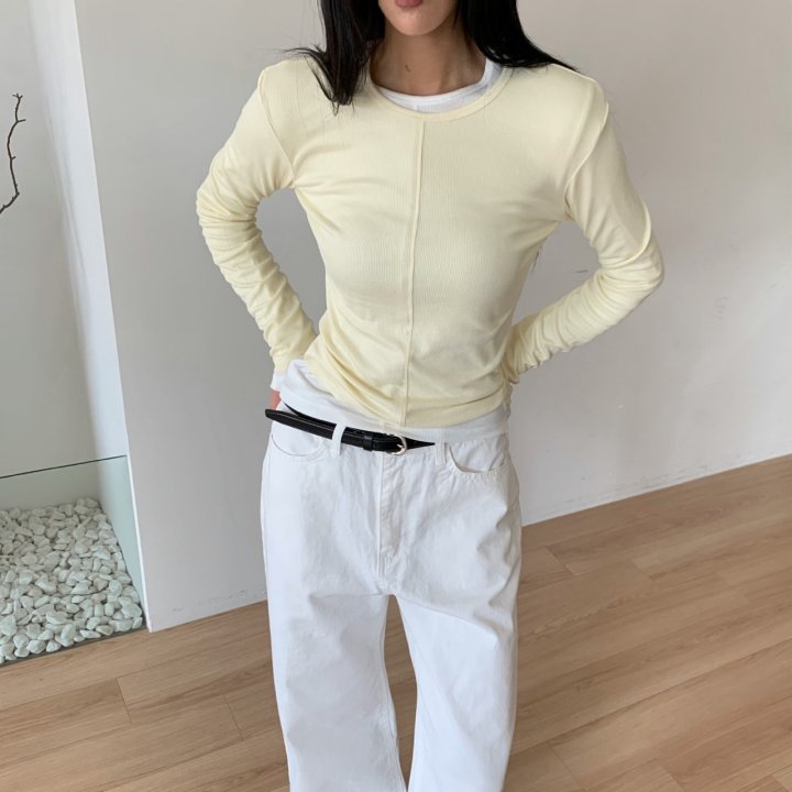 Cover - Korean Women Fashion - #pursuepretty - Daily Ribbed Tee - 2