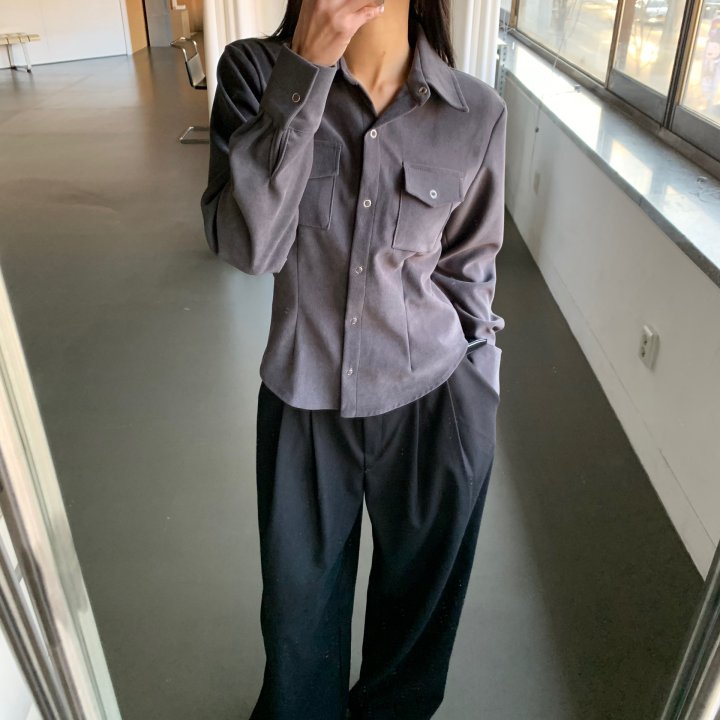 Cover - Korean Women Fashion - #pursuepretty - Winter Snap Shirt - 4