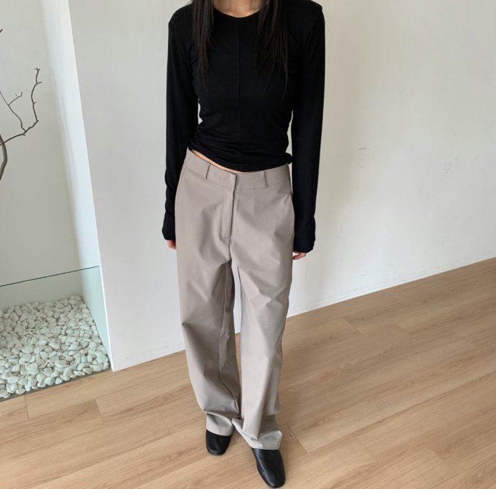 Cover - Korean Women Fashion - #shopsmall - Side Turn Slacks - 2