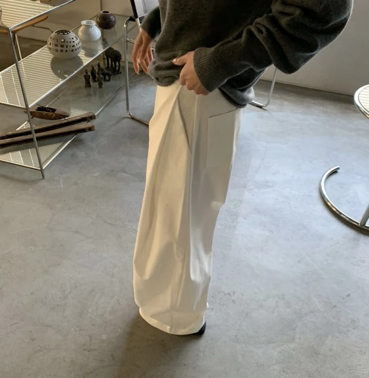 Cover - Korean Women Fashion - #shopsmall - Veil Curved Pants