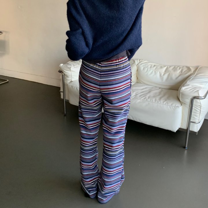 Multi Stripe Bootcut Pants by Cover for Women - view 3