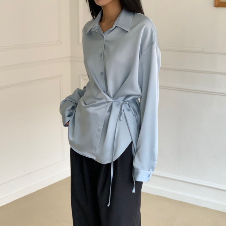 Cover - Korean Women Fashion - #thatsdarling - Silhouette Wrap Blouse