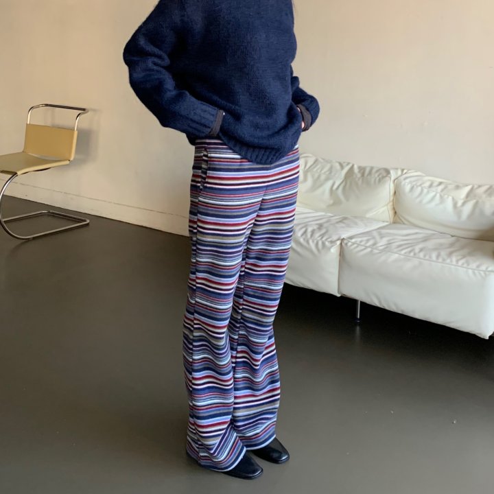 Multi Stripe Bootcut Pants by Cover for Women - view 5