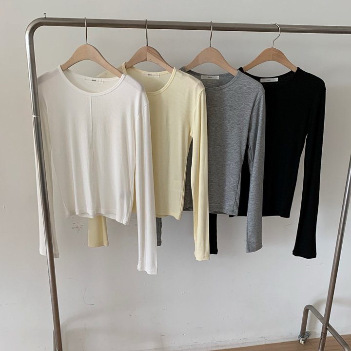 Cover - Korean Women Fashion - #vintagekidsstyle - Daily Ribbed Tee
