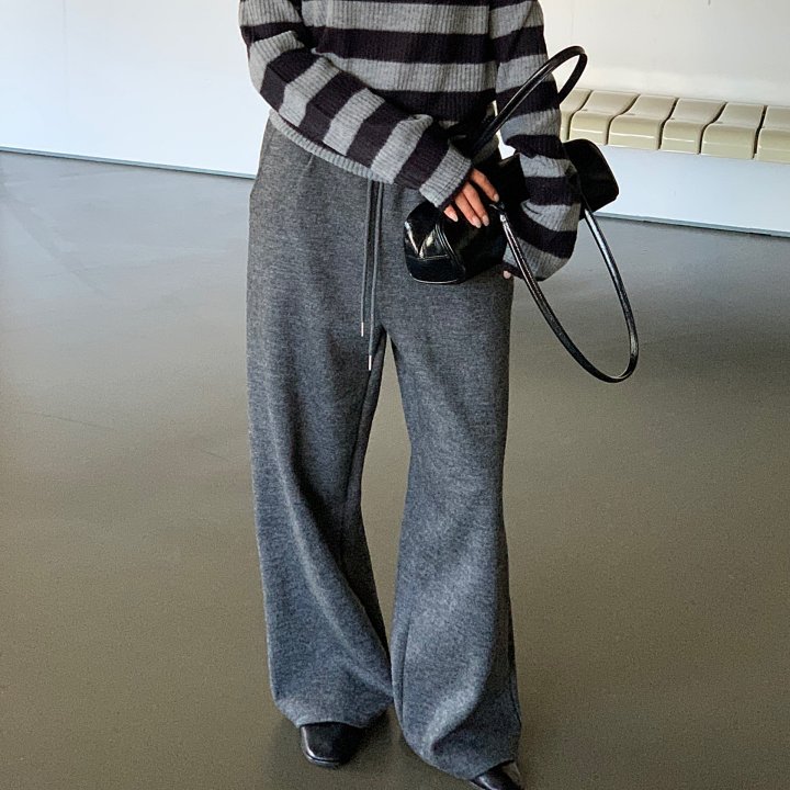 Cover - Korean Women Fashion - #vintagekidsstyle - Wool Banding Pants - 3