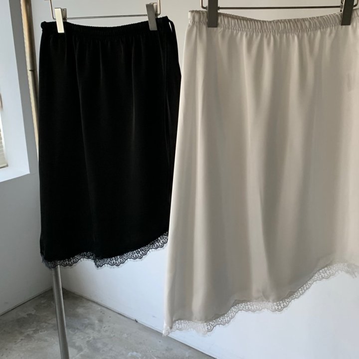 Cover - Korean Women Fashion - #womensfashion - Unbalanced Lace Skirt - 7