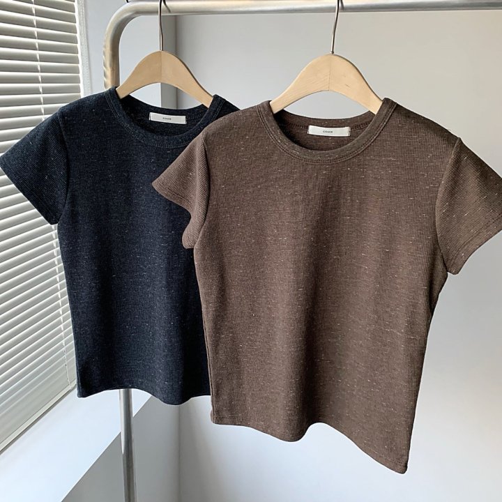 Cover - Korean Women Fashion - #womensfashion - Nep Waffle Short Sleeve Tee - 8