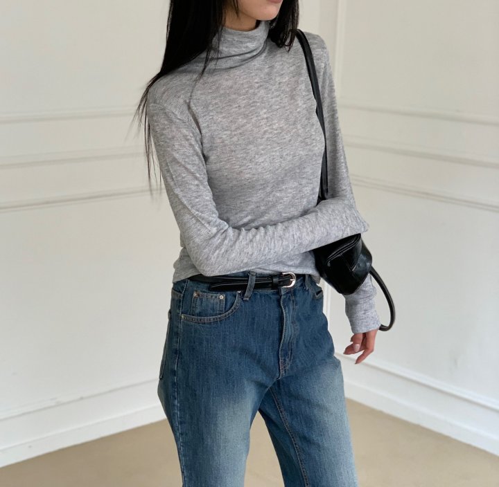 Cover - Korean Women Fashion - #womensfashion - Wool Waffle Turtleneck Tee - 10