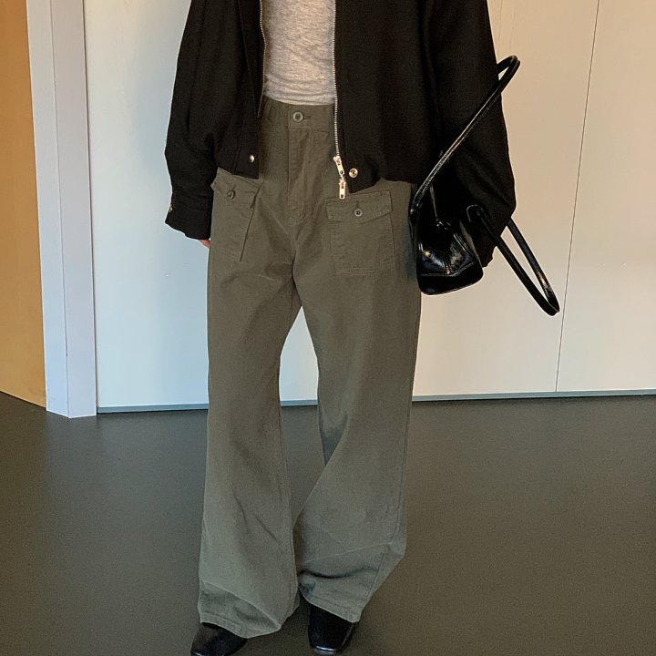 Cover - Korean Women Fashion - #womensfashion - Peach Double Pocket Pants - 2