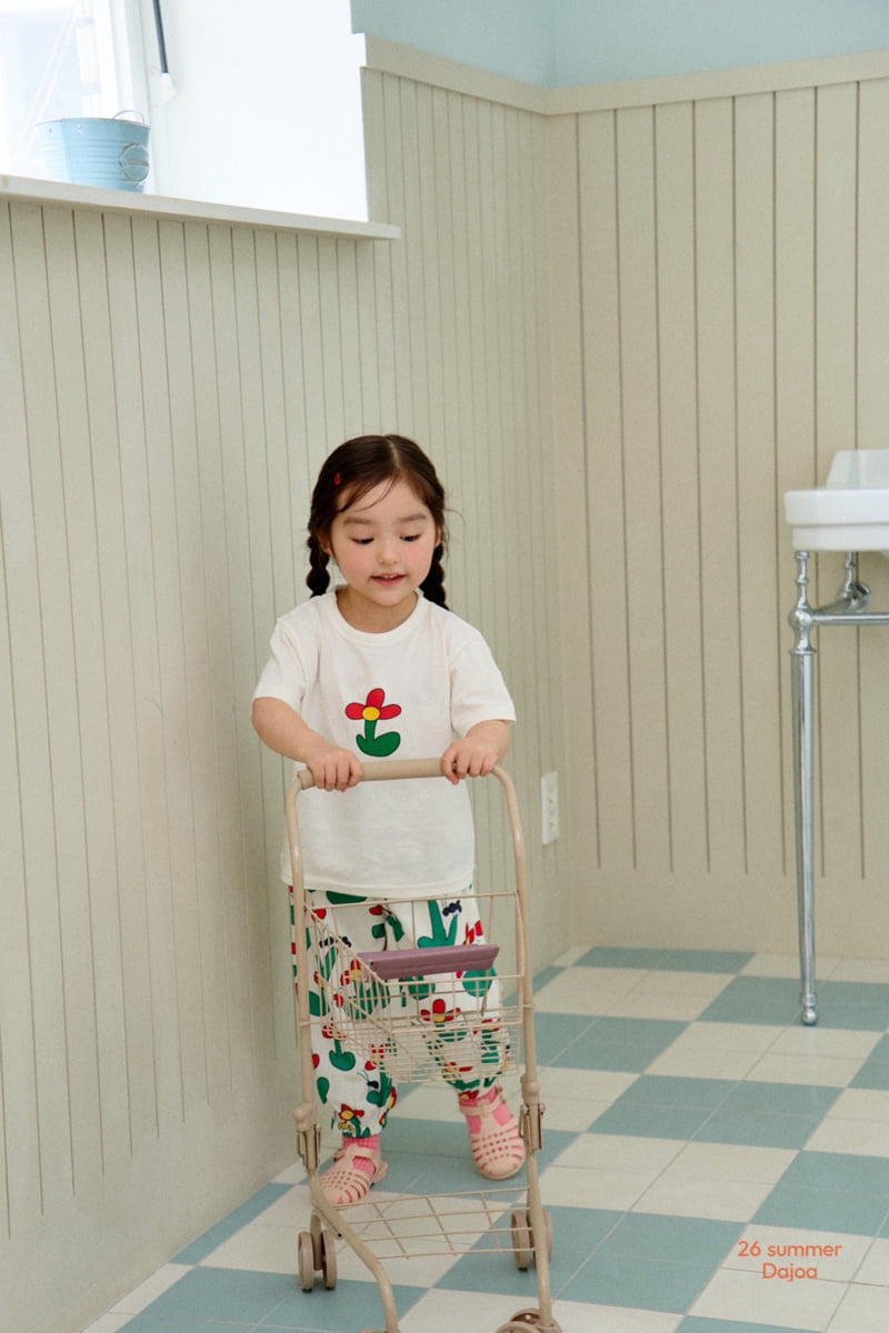 Dajoa - Korean Children Fashion - #kidzfashiontrend - Flower Top Bottom Set - 4