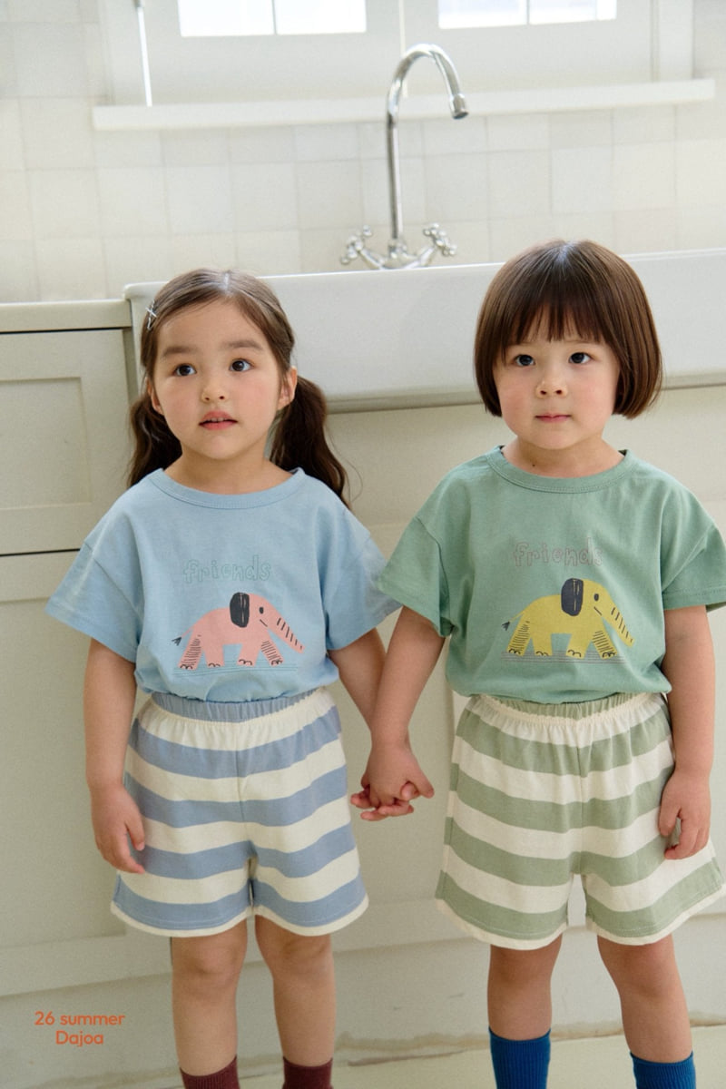 Dajoa - Korean Children Fashion - #Kfashion4kids - Elephant Top Bottom Set