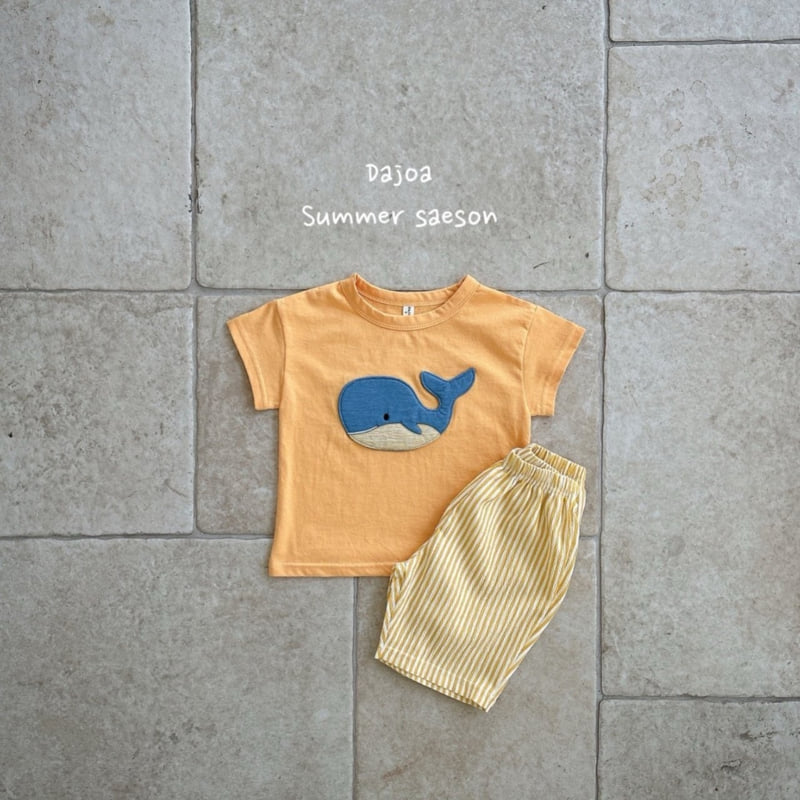 Dajoa - Korean Children Fashion - #childofig - Whale Top Bottom Set - 12