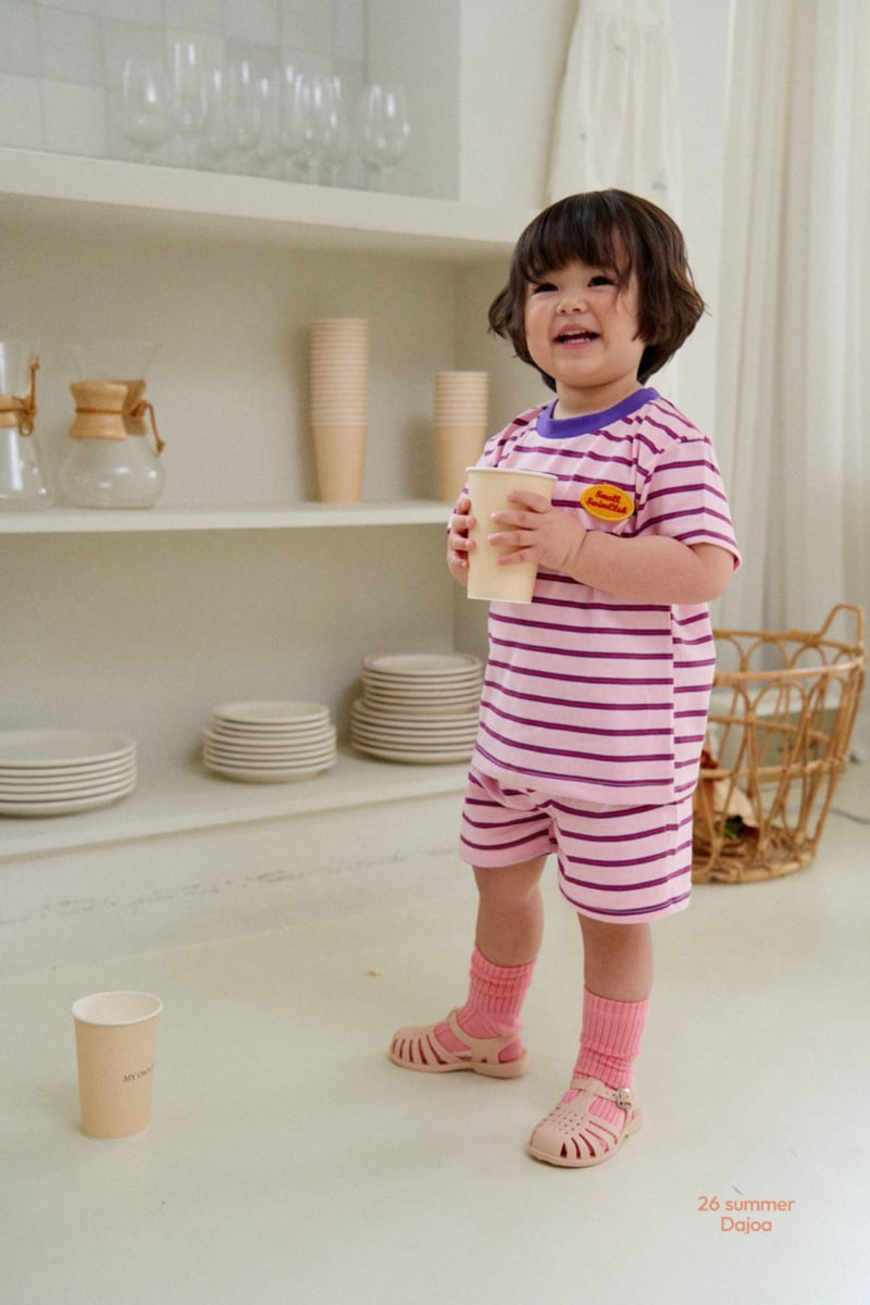 Dajoa - Korean Children Fashion - #childofig - Striped Top Bottom Set - 9