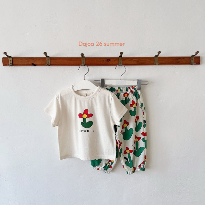 Dajoa - Korean Children Fashion - #childofig - Flower Top Bottom Set - 9