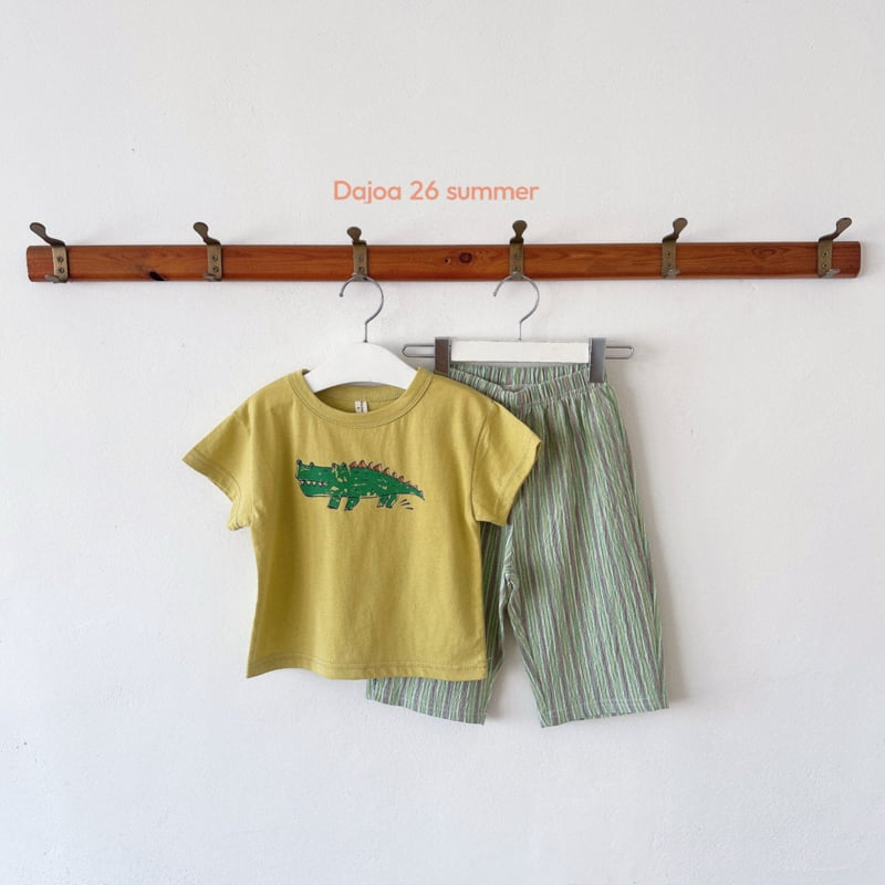 Dajoa - Korean Children Fashion - #childofig - Crocodile Top Bottom Set - 8