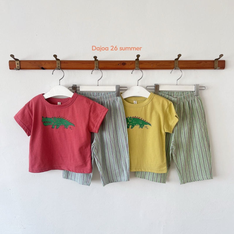 Dajoa - Korean Children Fashion - #childofig - Crocodile Top Bottom Set - 9