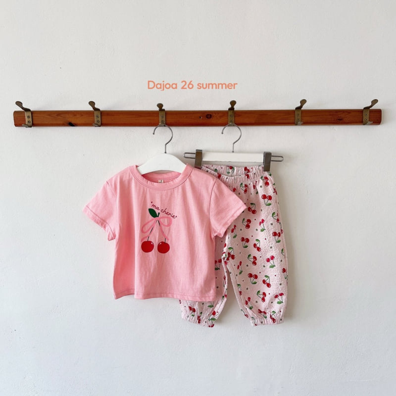 Dajoa - Korean Children Fashion - #childofig - Cherry Top Bottom Set - 7