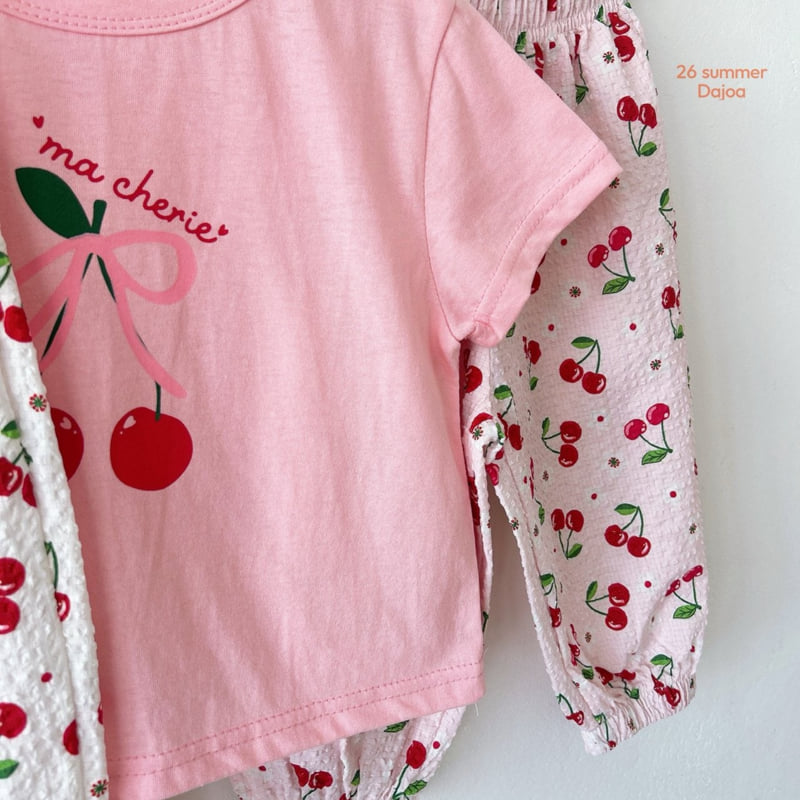 Dajoa - Korean Children Fashion - #childofig - Cherry Top Bottom Set - 8