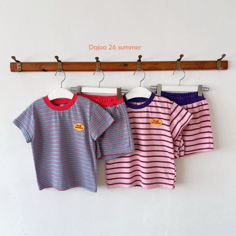 Dajoa - Korean Children Fashion - #discoveringself - Striped Top Bottom Set - 12