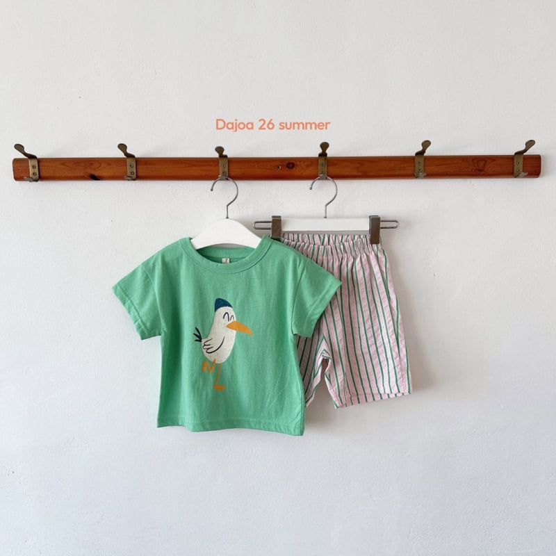 Dajoa - Korean Children Fashion - #kidsshorts - Bird Top Bottom Set - 9