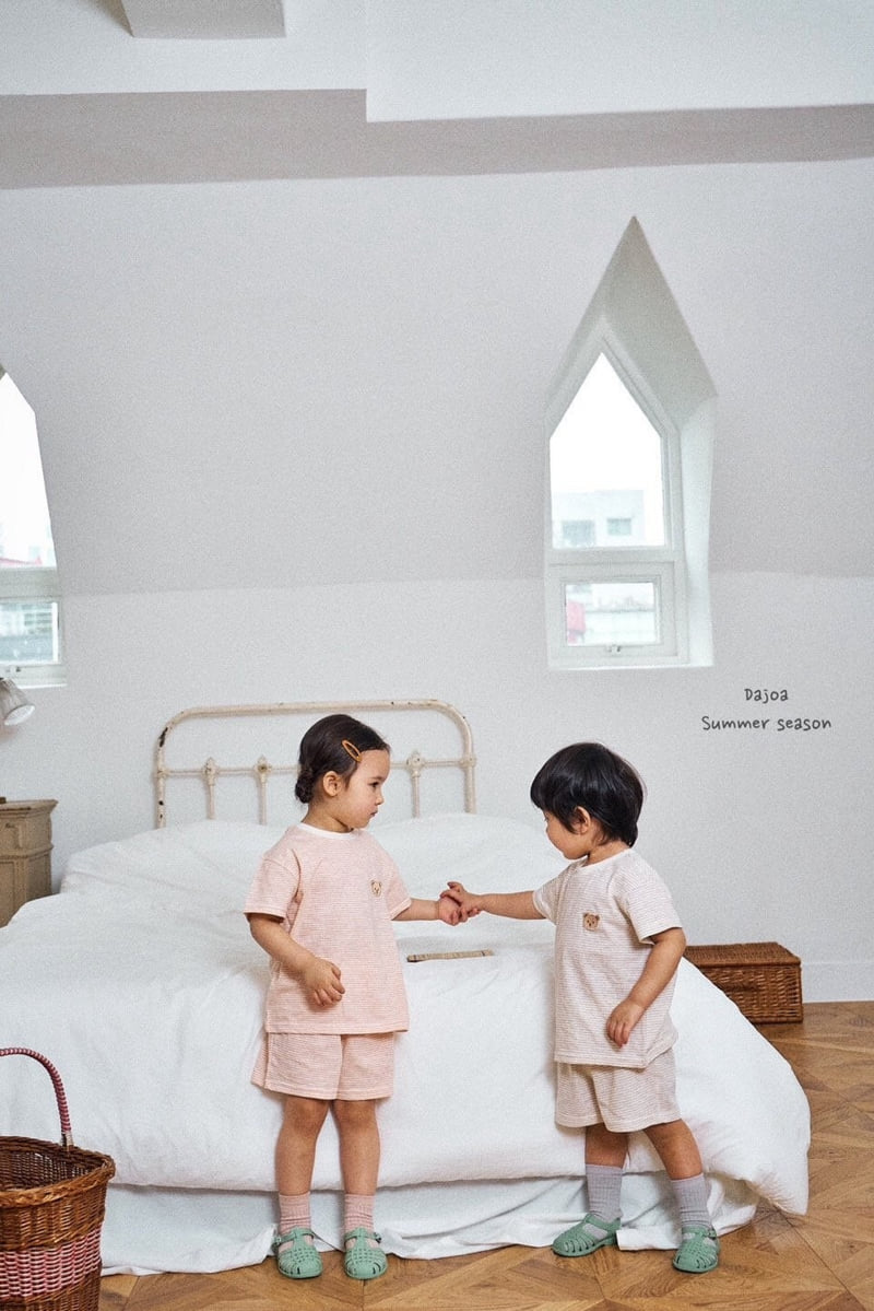 Dajoa - Korean Children Fashion - #kidsstore - Bear Top Bottom Set - 3