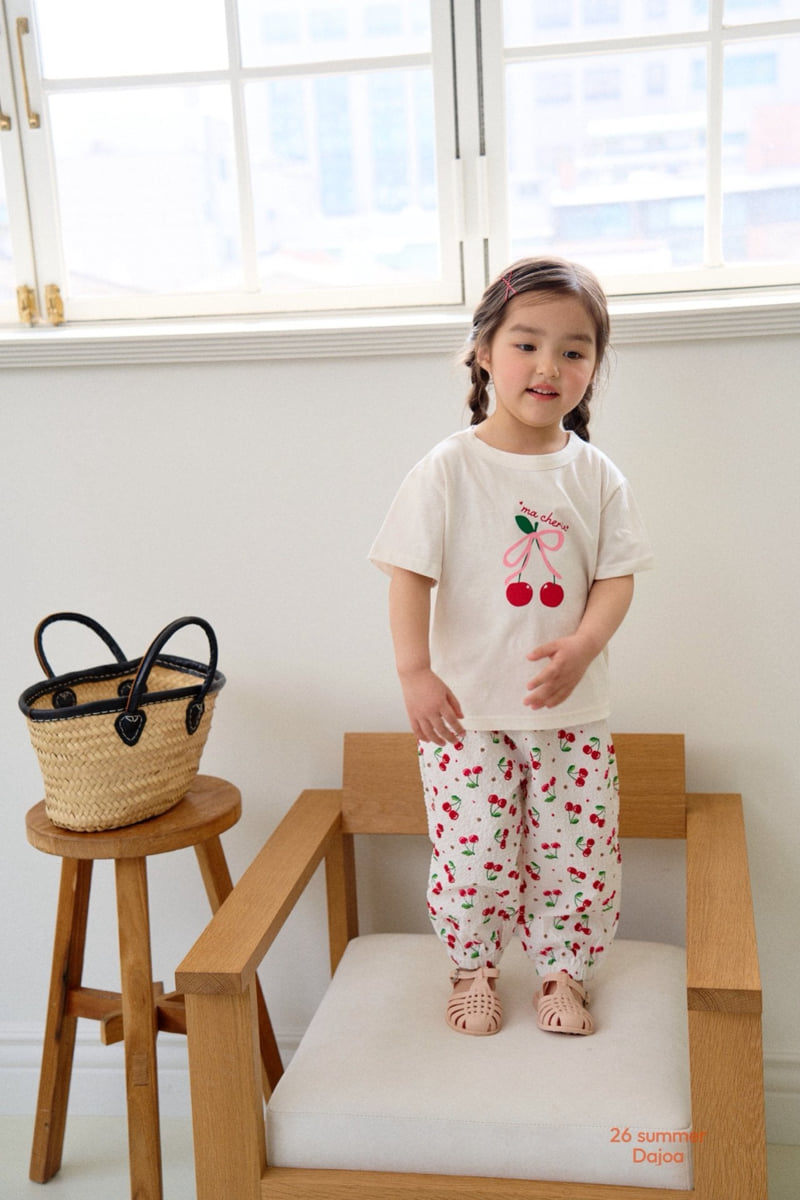 Dajoa - Korean Children Fashion - #kidzfashiontrend - Cherry Top Bottom Set