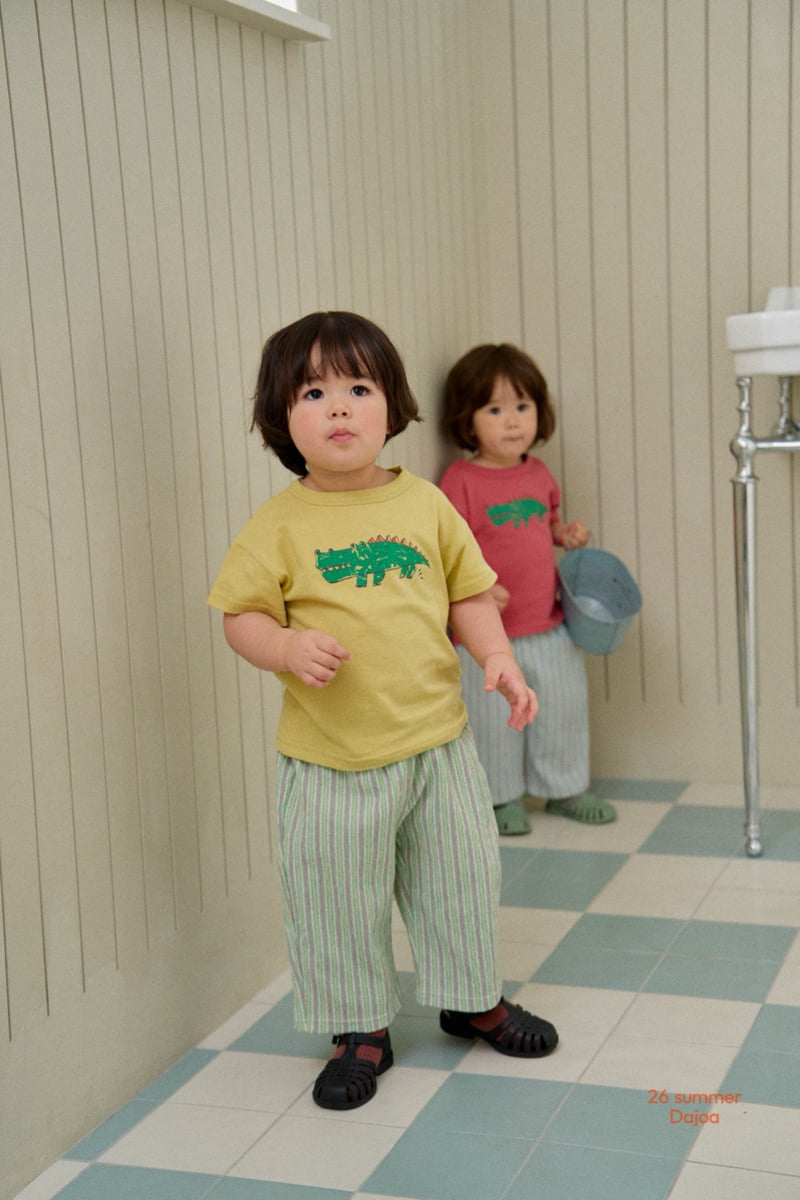 Dajoa - Korean Children Fashion - #Kfashion4kids - Crocodile Top Bottom Set - 4