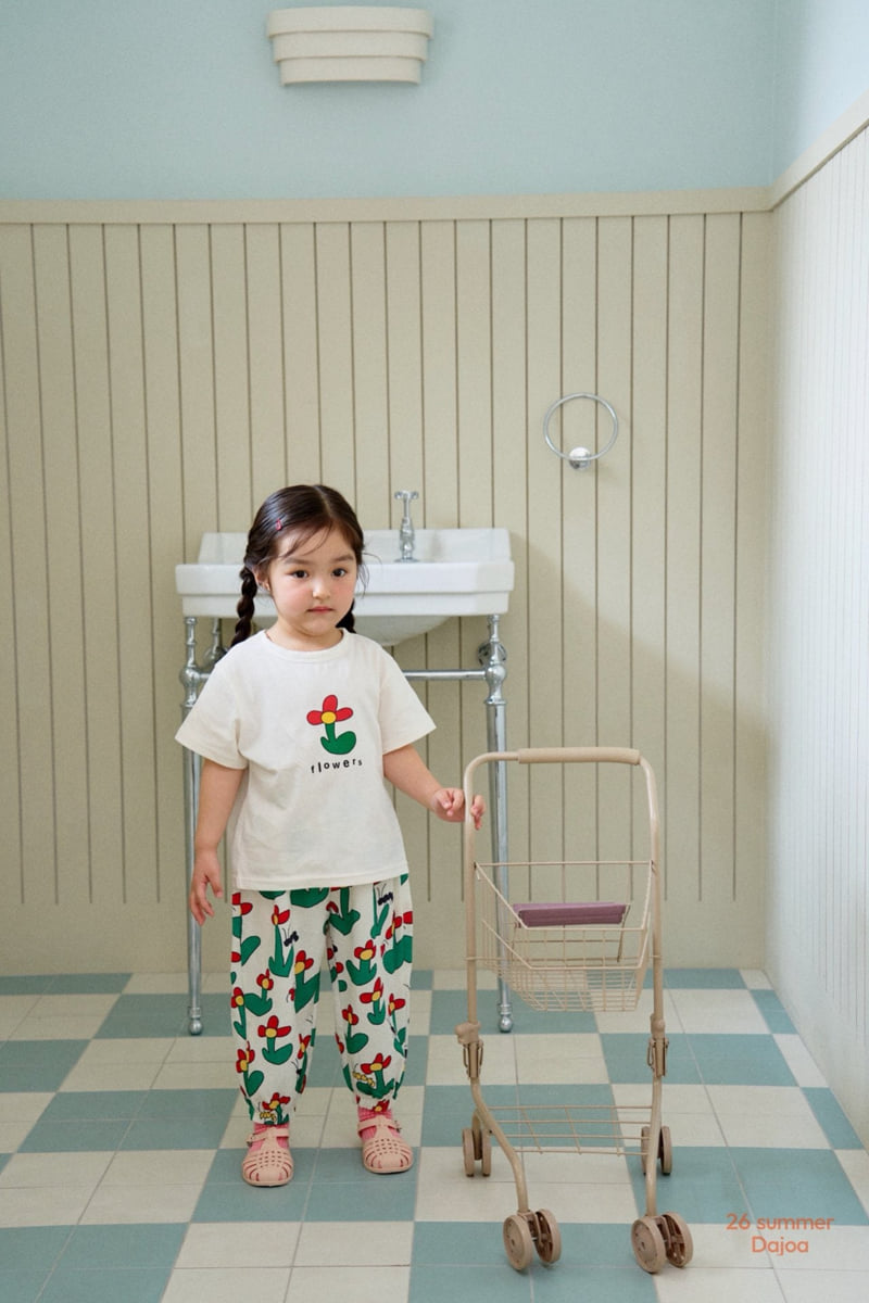 Dajoa - Korean Children Fashion - #minifashionista - Flower Top Bottom Set - 7