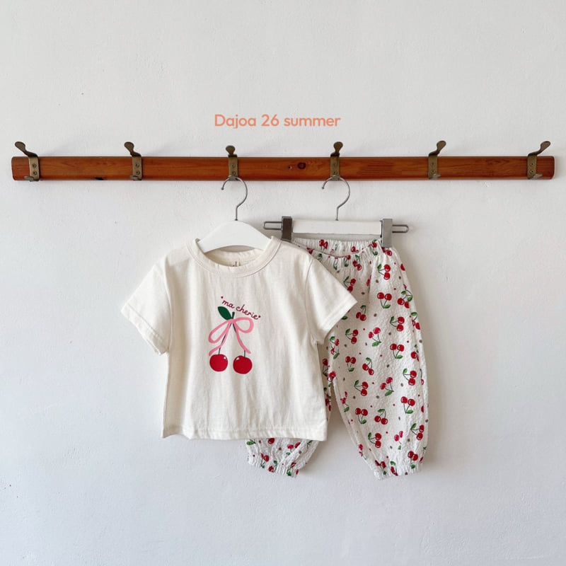 Dajoa - Korean Children Fashion - #minifashionista - Cherry Top Bottom Set - 5