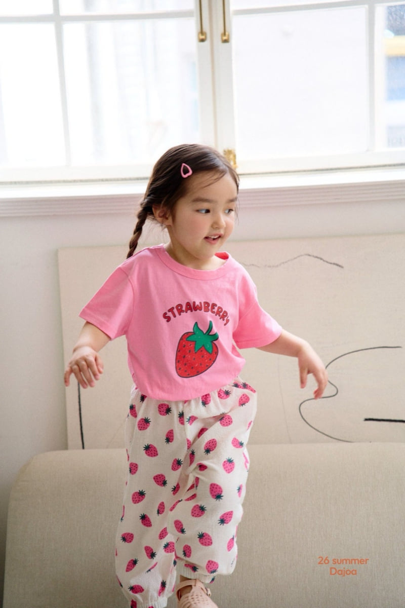 Dajoa - Korean Children Fashion - #minifashionista - Strawberry Top Bottom Set - 4