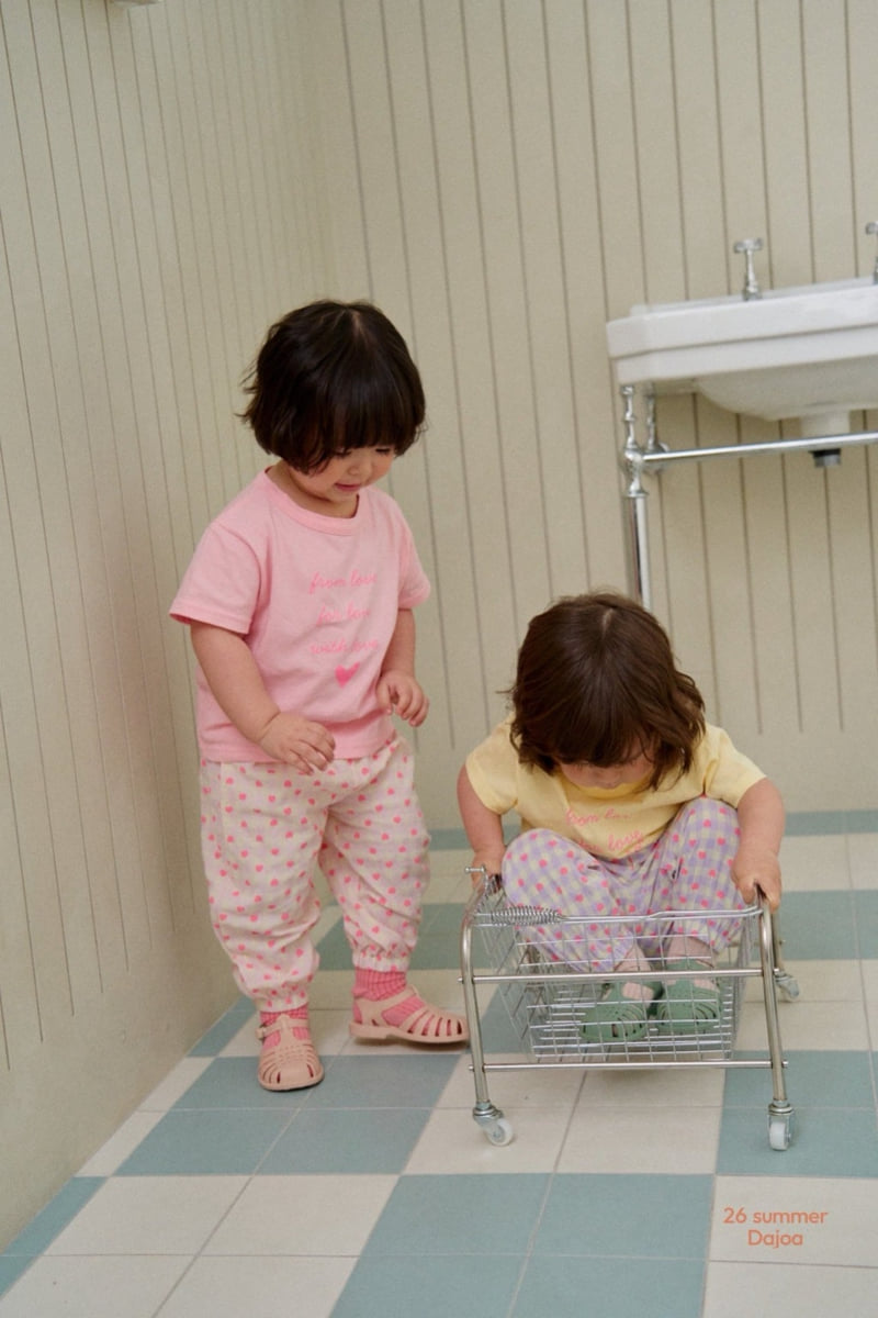 Dajoa - Korean Children Fashion - #prettylittlegirls - Love Top Bottom Set - 3