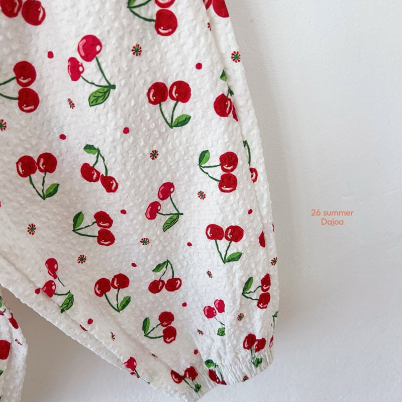 Dajoa - Korean Children Fashion - #prettylittlegirls - Cherry Top Bottom Set - 6