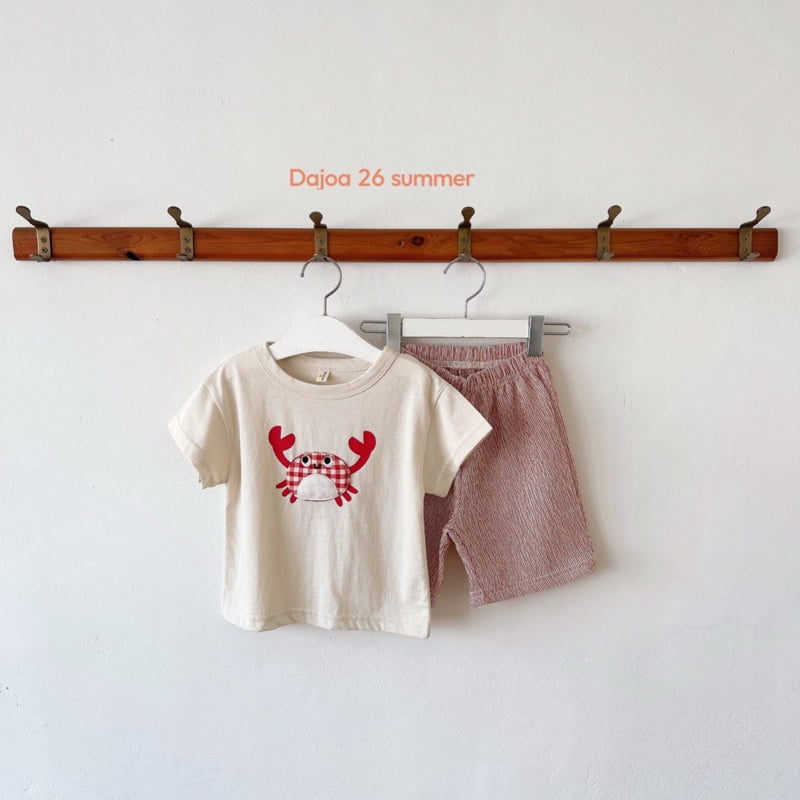 Dajoa - Korean Children Fashion - #stylishchildhood - Crab Top Bottom Set - 9
