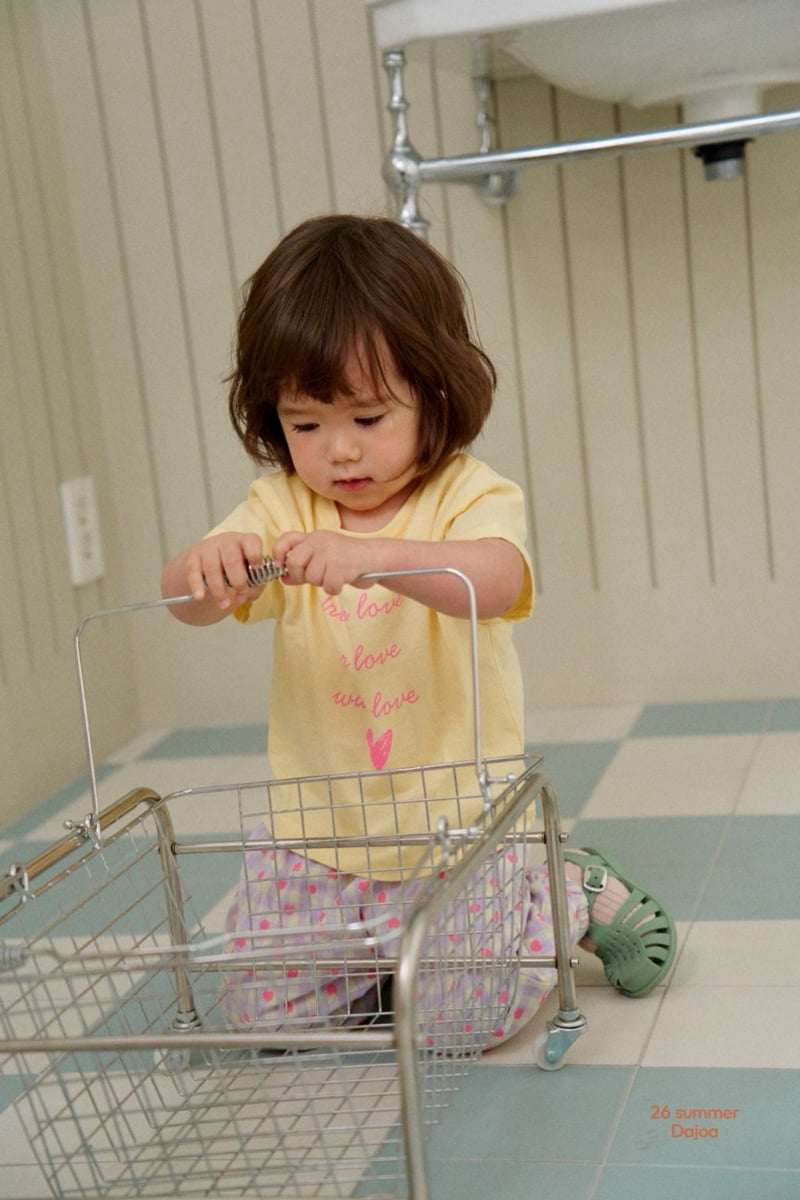 Dajoa - Korean Children Fashion - #prettylittlegirls - Love Top Bottom Set - 4