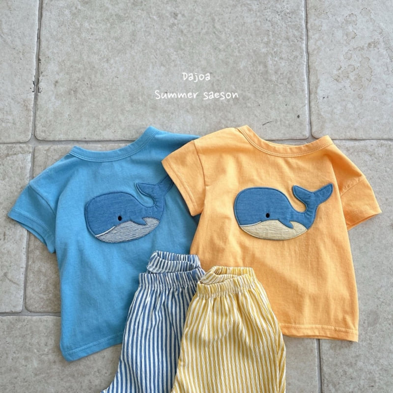 Dajoa - Korean Children Fashion - #toddlerclothing - Whale Top Bottom Set - 10