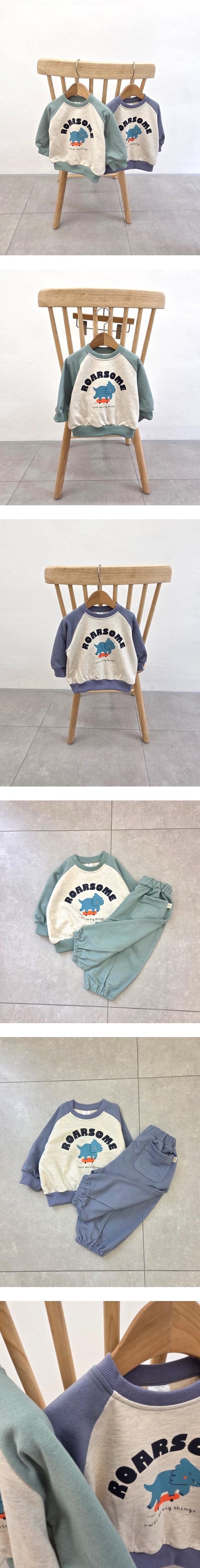 Dazzling - Korean Children Fashion - #kidsshorts - Dinosaur Tee