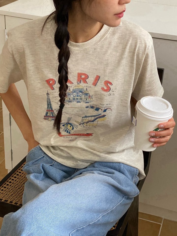 Diana - Korean Women Fashion - #momslook - Paris Tee - 9