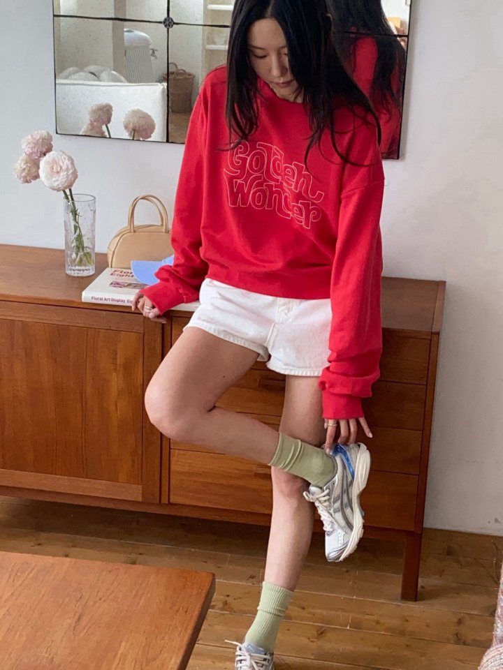 Diana - Korean Women Fashion - #momslook - Golden Sweatshirt - 2