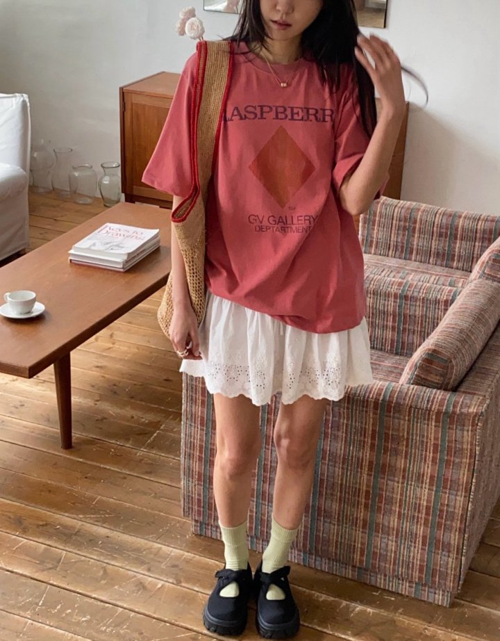 Diana - Korean Women Fashion - #momslook - Berry Pigment Tee - 11
