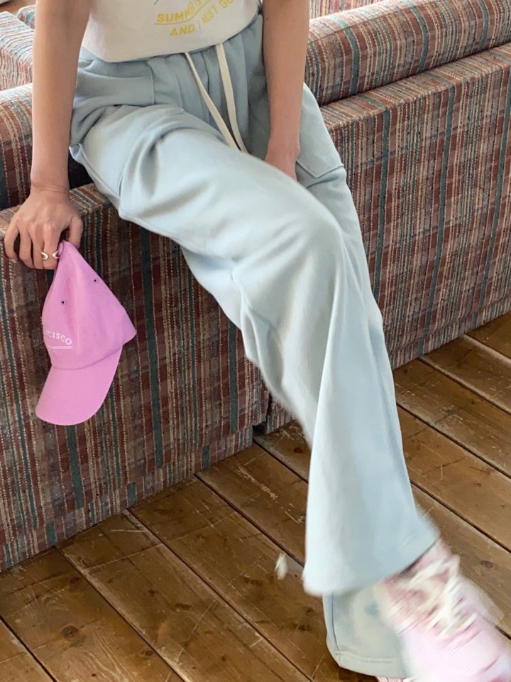 Diana - Korean Women Fashion - #momslook - String Terry Pants - 2
