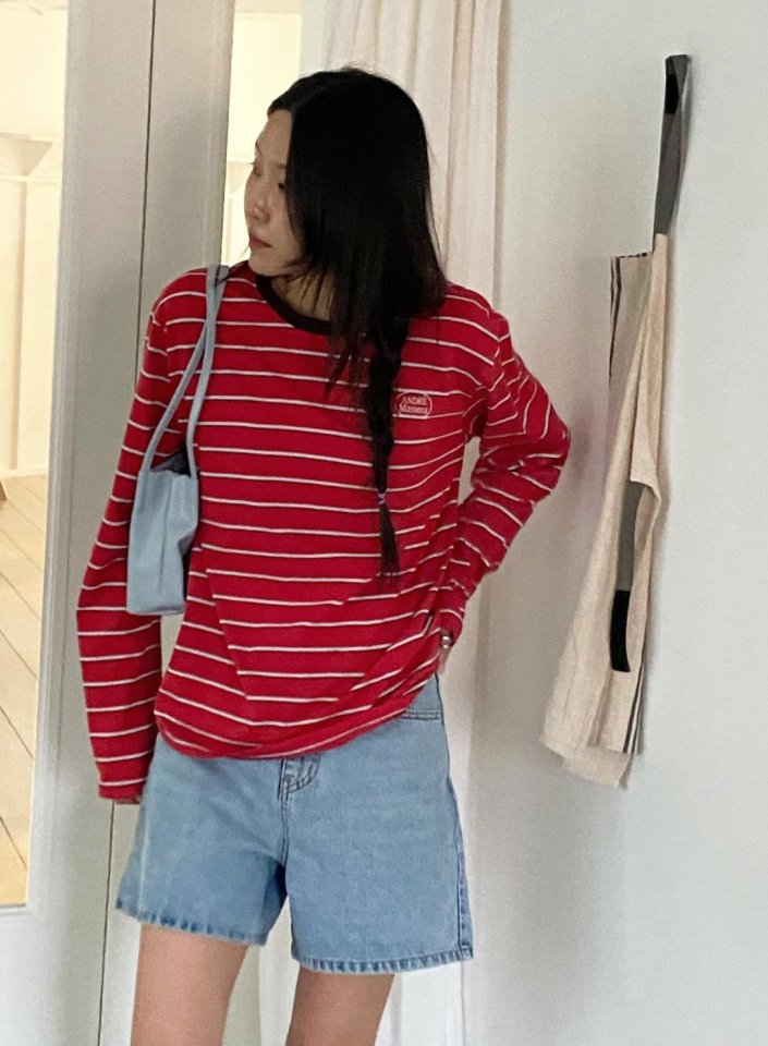 Diana - Korean Women Fashion - #momslook - Masena Stripe Tee - 5
