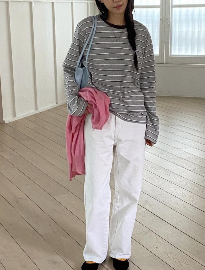 Diana - Korean Women Fashion - #momslook - Masena Stripe Tee - 9