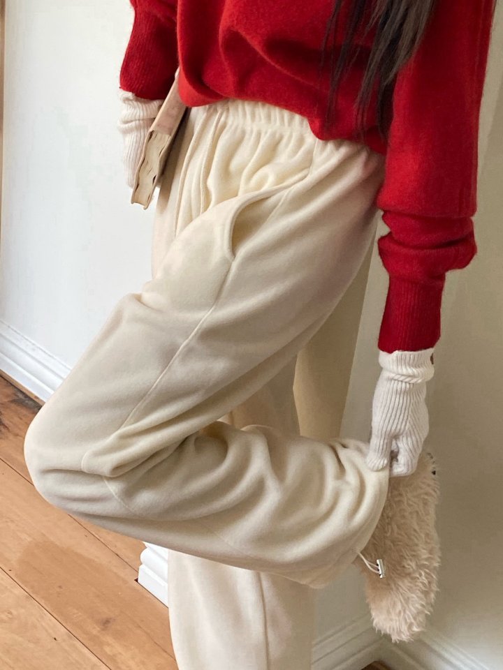 Diana - Korean Women Fashion - #momslook - Fleece Warm Pants - 11