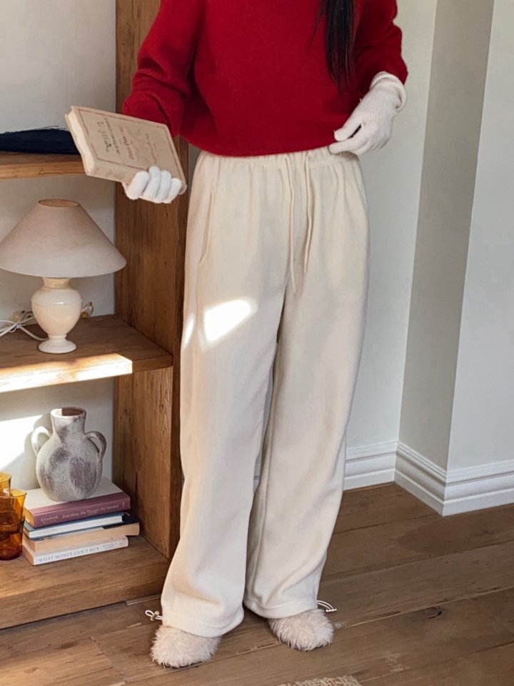 Diana - Korean Women Fashion - #momslook - Fleece Warm Pants - 9